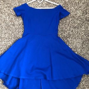 Royal Blue Off-The-Shoulder Dress